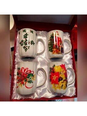 Vintage* 80s Royal Moda 4-cup Porcelain ACE Gift Collection
